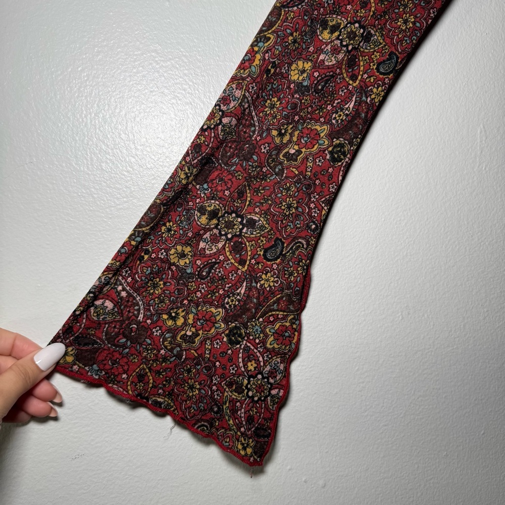 Vintage 90s y2k self esteem Paisley Flower long sleeve blouse Small - Picture 3 of 6